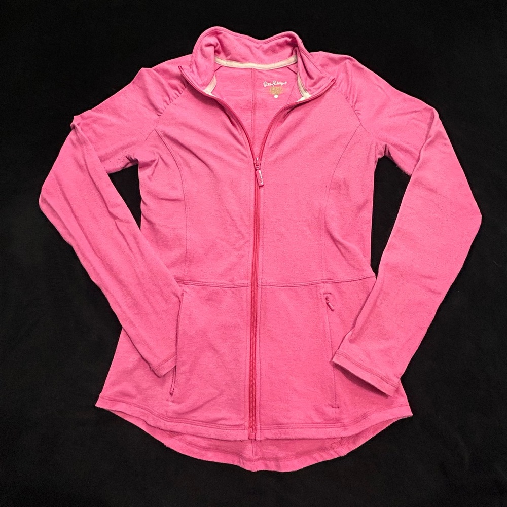 Lilly Pulitzer Luxletic Pink Zip-Up Hoodie
